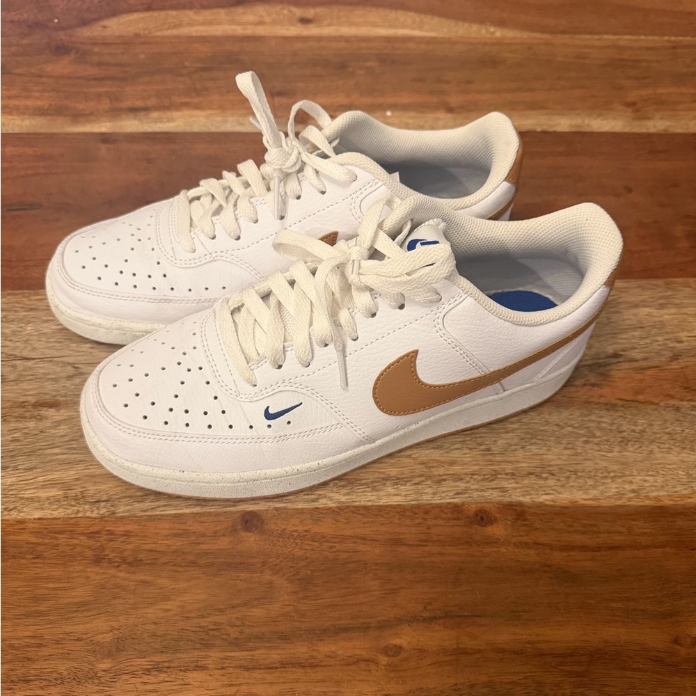 Nike Court Vision Low Next Nature Sneakers Women's White Flax Retro Low Top, 9.5